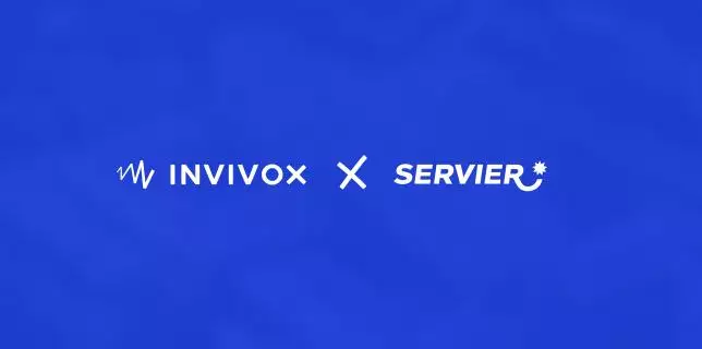 Visuel rectangulaire du partenariat Invivox avec le Laboratoire Servier
